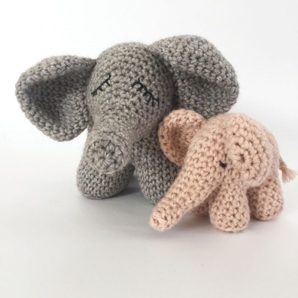 doudou elephant - kit crochet avec pelotes et tutoriel